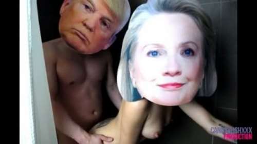 Трамп трахает Хилари - юмористическое порно видео