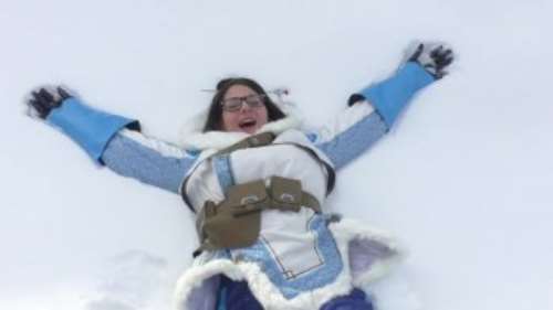 Минет зимой на улице видео