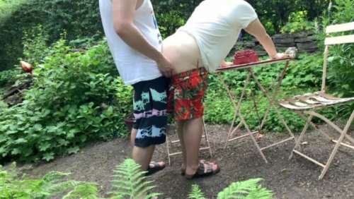 Любительский секс на природе раком